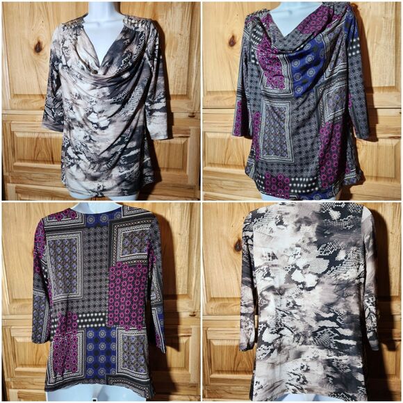 NY Collection Women’s Shirts – 3/4 Sleeve – Size Small – Lot of 2 - Picture 1 of 11